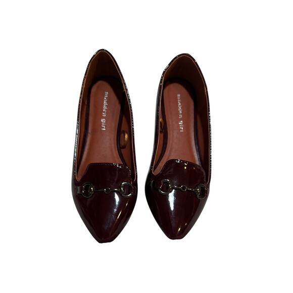 Madden Girl Wine Patent Slip-On Flats  Arrow-toed Size 6 - Picture 1 of 7